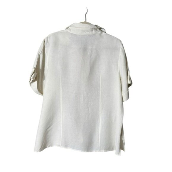 Vintage Womens Ramie Button Up Top & Pant Set Size 18 Beachy Lagom Lagenlook - Picture 4 of 13